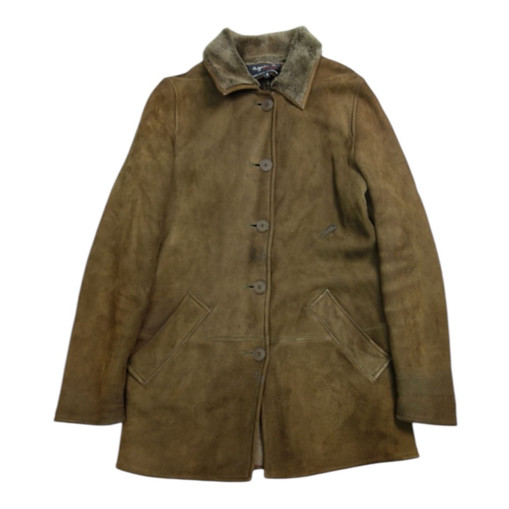 Vintage Agnes b. Brown shearling coat